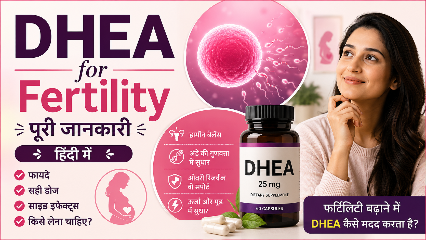 DHEA for Fertility in Hindi | DHEA Supplement Benefits | महिलाओं और पुरुषों के लिए DHEA Hormone Guide